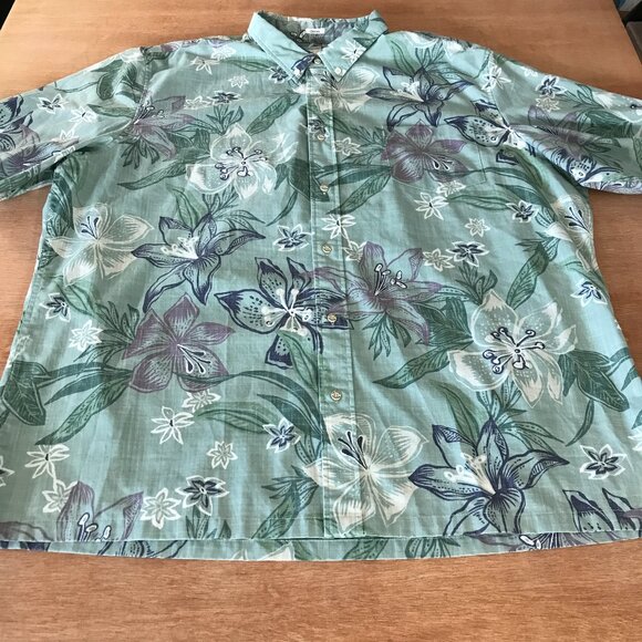 Vintage Reyn Spooner Classic Hawaiian Shirt Men 3XL Blue Floral Button Down - Picture 1 of 15